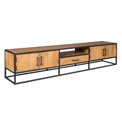 Morada tv meubel industrieel Warm mangohout 240cm
