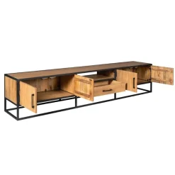 Morada tv meubel industrieel Warm mangohout 240cm