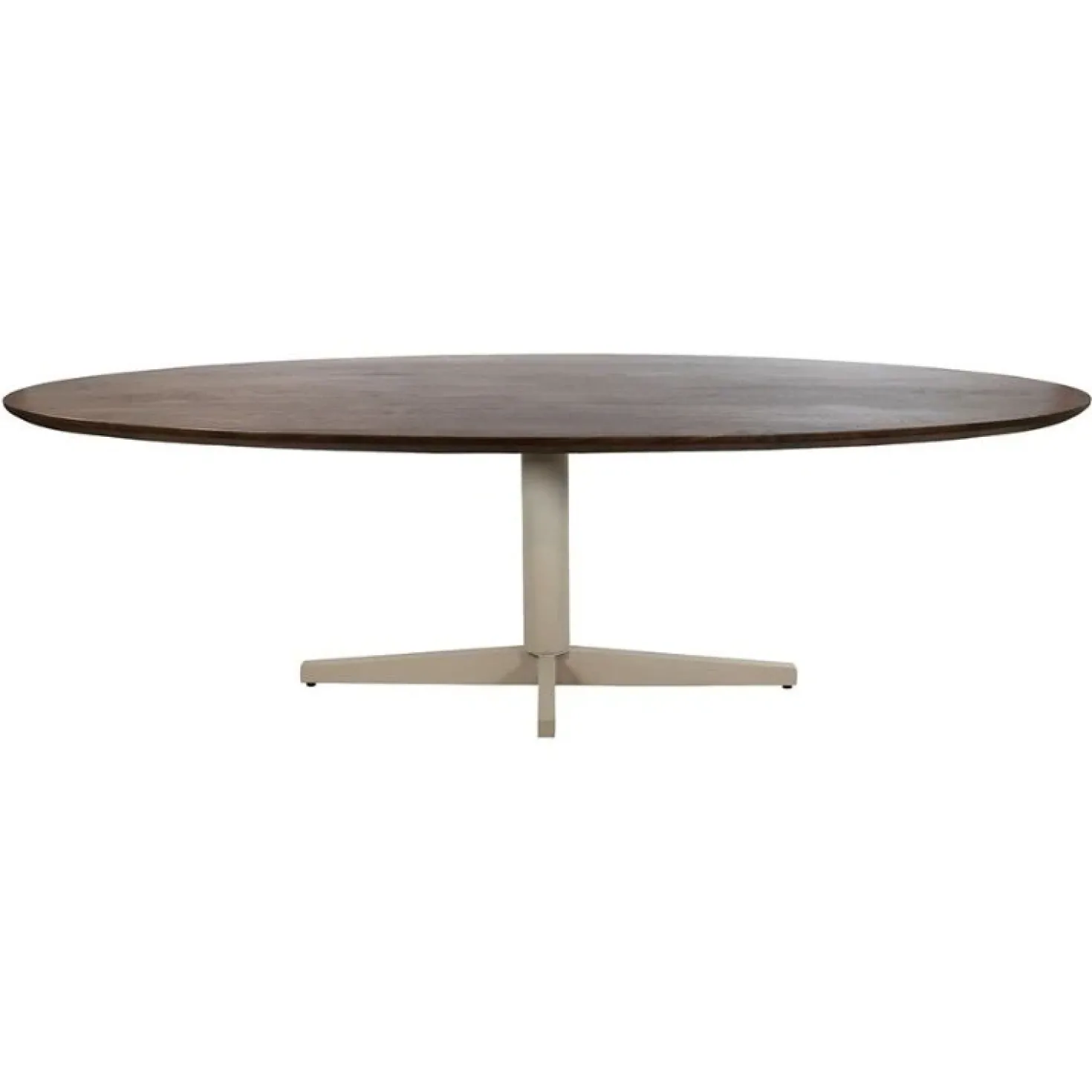Morgan Eettafel ovaal Walnoot - Beige onderstel 240cm