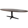 Morgan Eettafel ovaal Walnoot - Zwart onderstel 190cm