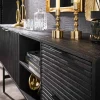 Morina Dressoir mangohout Zwart 170cm