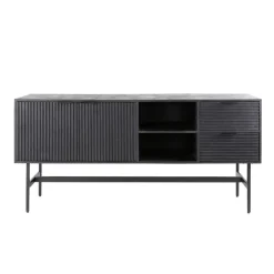 Morina Dressoir mangohout Zwart 170cm