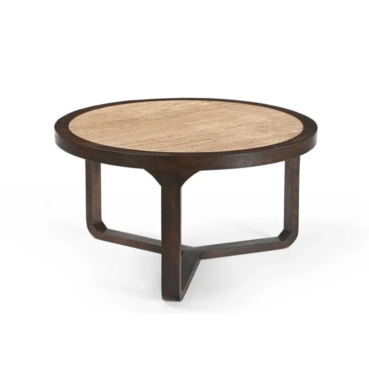 Moritz Salontafel rond Creme Travertin 75 cm