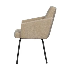 Mount Eetkamerstoel Met Armleuning Chenille Zand