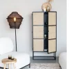 Muji hoge wandkast met 6 vakken rotan 70cm