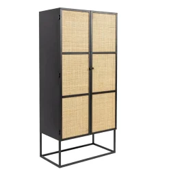 Muji hoge wandkast met 6 vakken rotan 70cm