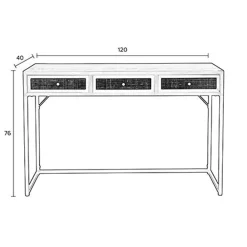 Muji sidetable 3 lades 120cm