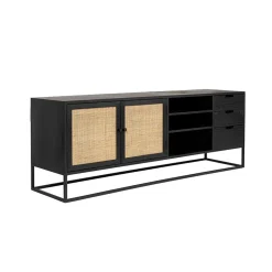 Muji tv meubel met 3 lades rotan 150cm