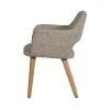 Murat Eetkamerstoel Naturel Met Houten Poot Naturel