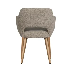 Murat Eetkamerstoel Naturel Met Houten Poot Naturel