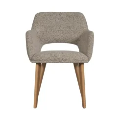 Murat Eetkamerstoel Naturel Met Houten Poot Naturel