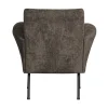Muse Fauteuil Grof Geweven Stof Grijs/Bruin