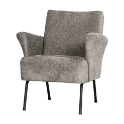 Muse Fauteuil Grof Geweven Stof Taupe