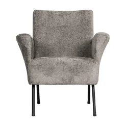 Muse Fauteuil Grof Geweven Stof Taupe