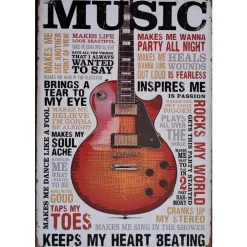 Music - metalen bord