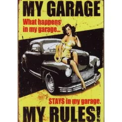 My Garage - metalen bord