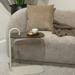 Mylon Bijzettafel Glas zand 48cm