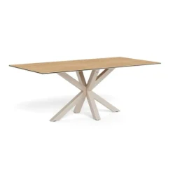 Myrthe Eettafel Keramiek met beige poot 200 cm