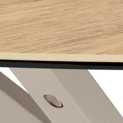 Myrthe Salontafel rond Keramiek met beige poot 82 cm
