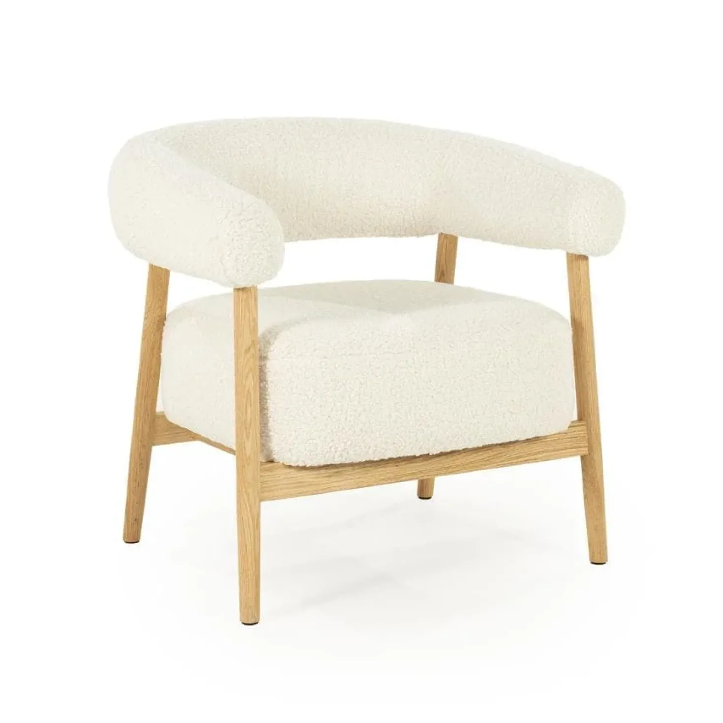 Mysa Fauteuil Beige Hout