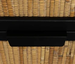 Nachtkastje Yasu Rotan Zwart 45cm