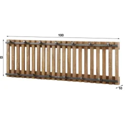 Namra Kapstok 13 haken mangohout 100cm