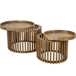 Namra salontafel set van 2 mangohout zandkleur
