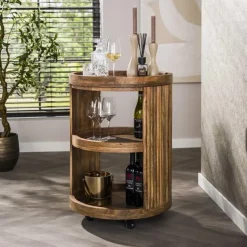 Namra Wijntrolley Mangohout Ø55cm