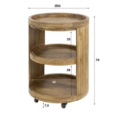 Namra Wijntrolley Mangohout Ø55cm
