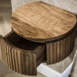 Namra zwevend Nachtkastje rond Mangohout 30cm