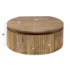 Namra Zwevend Nachtkastje Rond Mangohout 50cm
