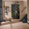 Narrow Kapstok hoog 2×4 haken acacia naturel
