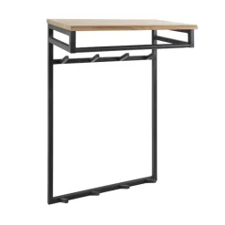 Narrow Kapstok hoog 2×4 haken acacia naturel