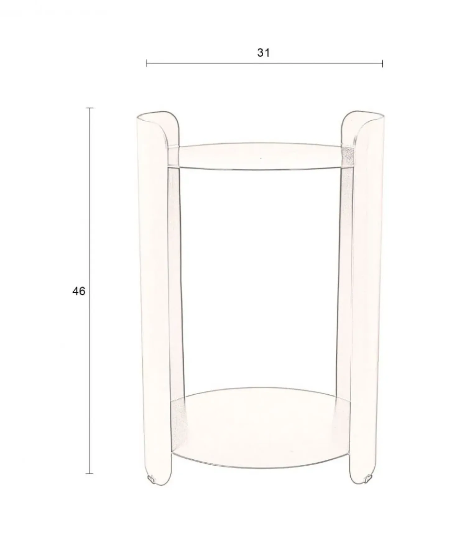 Navagio Bijzettafel Groen 31cm