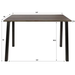 Nela Bartafel Bruin acaciahout 147cm