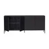 New Gravure Dressoir grenen zwart 200 cm