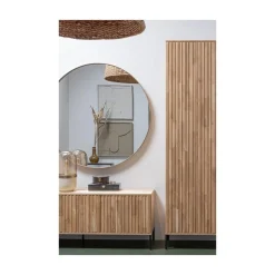 New Gravure Hoge kast met lade eiken naturel 60 cm