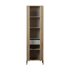 New Gravure Hoge kast met lade eiken naturel 60 cm