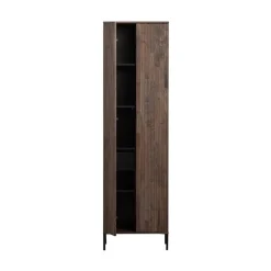 New Gravure Hoge kast met lade essen fineer espresso 60 cm