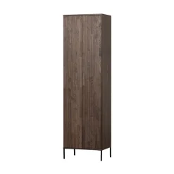 New Gravure Hoge kast met lade essen fineer espresso 60 cm