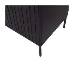 New Gravure Hoge kast met lade grenen zwart 60 cm