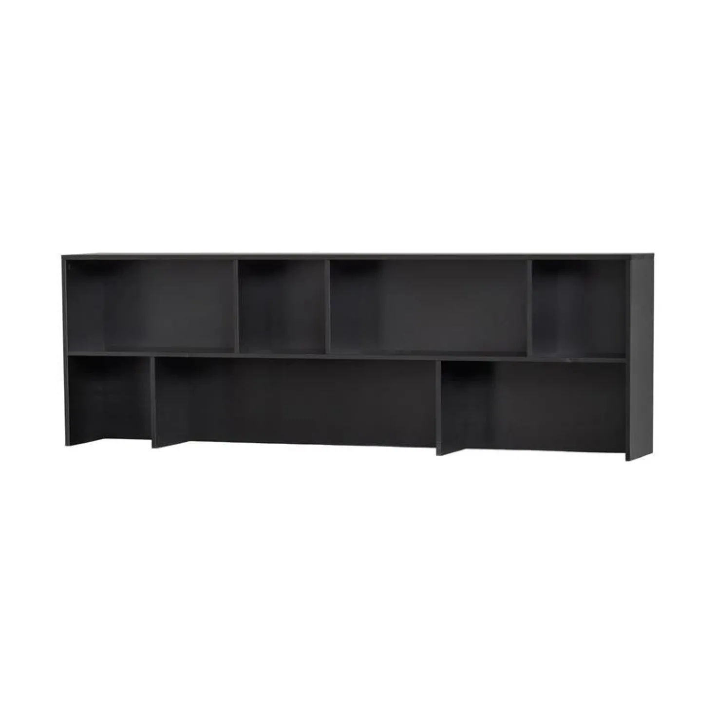 New Gravure Opzetkast grenen zwart 200 cm