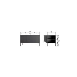 New Gravure Tv meubel essen fineer espresso 100 cm