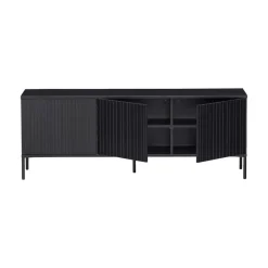 New Gravure Tv meubel grenen zwart 150 cm