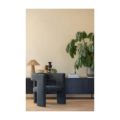 New Gravure Tv meubel grenen zwart 150 cm