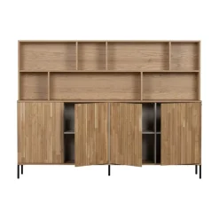 New Gravure Wandkast eiken naturel 200 cm