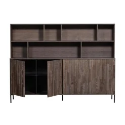 New Gravure Wandkast essen fineer espresso 200 cm