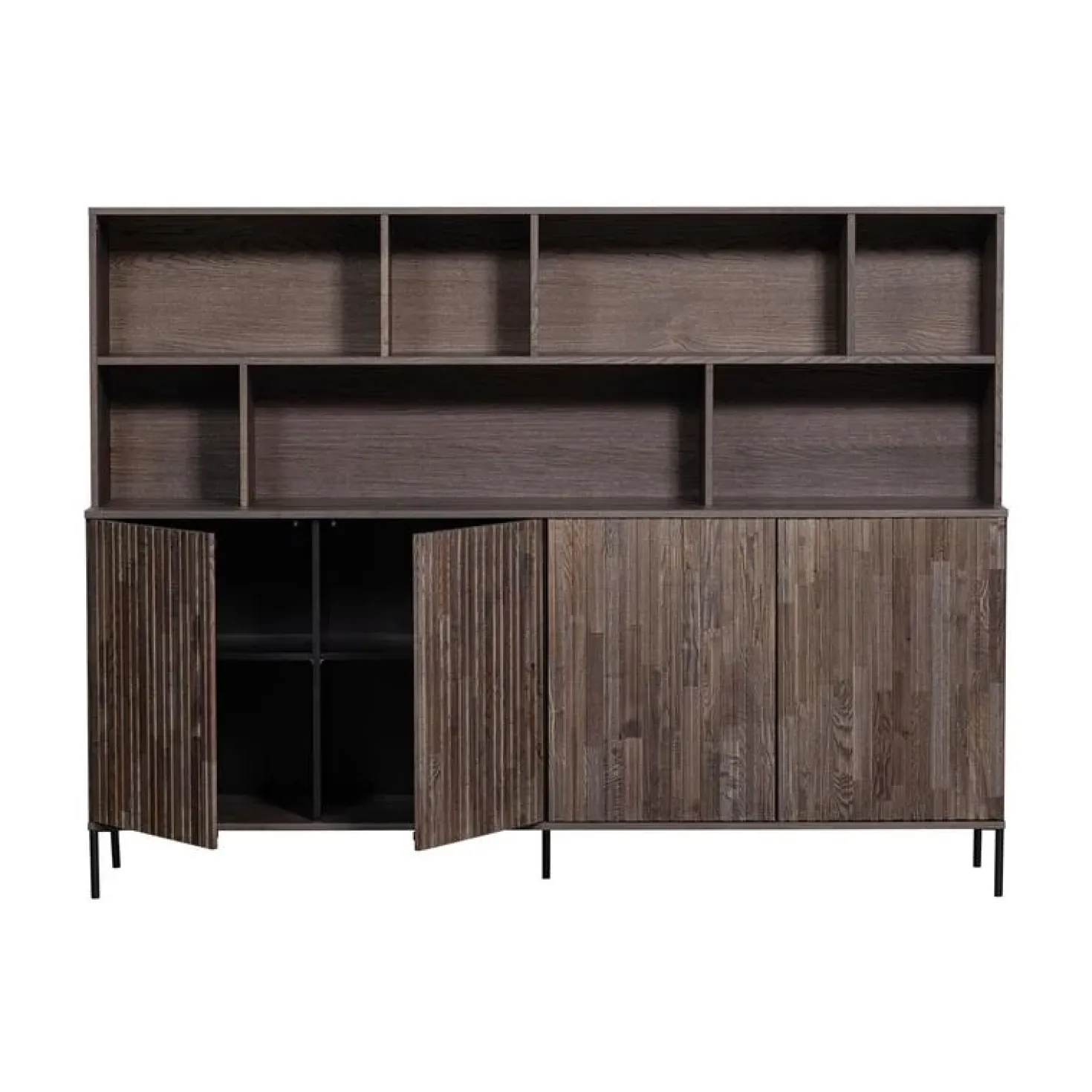 New Gravure Wandkast essen fineer espresso 200 cm