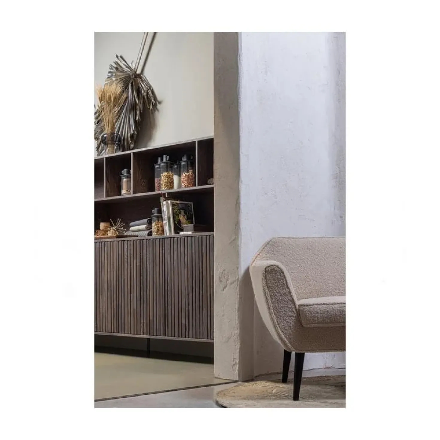 New Gravure Wandkast essen fineer espresso 200 cm