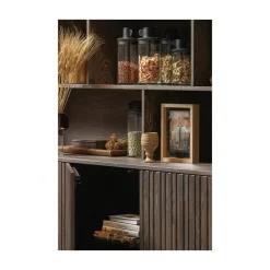 New Gravure Wandkast essen fineer espresso 200 cm